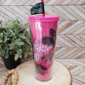 Starbucks Christmas Color Change Pink Pinecone Venti 24oz Holiday Tumbler